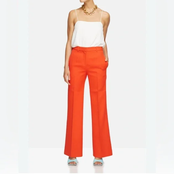 Orange Victoria Beckham Wool Trousers